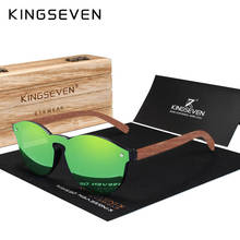 KINGSEVEN-gafas de sol de madera Natural para hombre y mujer, lentes polarizadas redondas, a la moda, con UV400, accesorios originales 2024 - compra barato