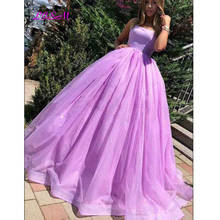2020 Plus Size Ball Gown Prom Dress Elegant Off The Shoulder Floor Length Evening Dresses Sweetheart Pink Prom Gowns 2024 - buy cheap