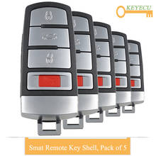 KEYECU-carcasa inteligente para llave de coche, mando a distancia, para Volkswagen Passat CC 2007-2015, reemplazo Fob 3 + 1/ 4 botones 2024 - compra barato