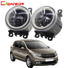 Cawanerl For Dacia Sandero Hatchback 2008 2009 2010 2011 2012 2013 2014 2015 Car LED Fog Light Angel Eye Daytime Running Light 2024 - buy cheap