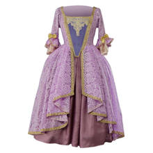 Cosplaydiy vestido feminino roxo 18 do século, vestido de carnaval, vestido de menina, vestido feminino antoinette rococo vestido de festa para noite 2024 - compre barato