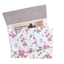 10 pçs rosa envelope pastoral estilo papel diy papelaria decorativo escrevendo envelopes presente saco 17.5*12.5cm 2024 - compre barato