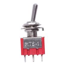 Mini interruptor vermelho de alternância ac 250v/2a 120v/5a liga/liga com 2 posições spdt