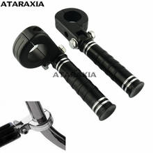 Motocicleta estrada pegs ajustável guarda motor estrada pé pegs apoio para os pés moun para harley sportster xl 883 1200 touring softail 2024 - compre barato