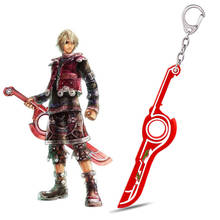 Xenoblade Chronicles Keychain Red Sword Metal Pendant Chaveiro Key Ring Bag Charm Key Chain Game Jewelry For Men 2024 - buy cheap
