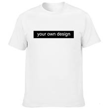 Модная мужская белая футболка на заказ, Добавьте себе логотип, печать текста, индивидуальный дизайн 2024 - купить недорого