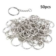 LLavero de Metal chapado en plata para hombre y mujer, accesorios para llaveros, 50 o 10 unidades 2024 - compra barato