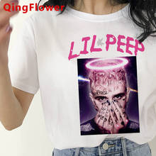 Футболка Lil Peep, женские футболки tumblr, белая футболка harajuku kawaii grunge, футболка ulzzang 2024 - купить недорого