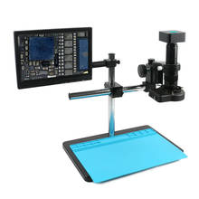 Sony-sistema de câmera de vídeo imx185, microscópio industrial de laboratório, gravador de vídeo, lente com zoom de 1080 x 300x, suporte ajustável livremente 2024 - compre barato