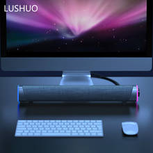 Lushuo-caixa de som soundbar para tv, alto-falante 3d surround, bluetooth, com fio, 3.5mm, para computador ou notebook, pc, home theater 2024 - compre barato