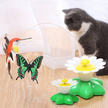 Автоматическая электрическая вращающаяся игрушка для кошек, красочная бабочка, птица, Интерактивная игрушка для кошек, игрушки для котят, товары для игрушек, аксессуары 2024 - купить недорого