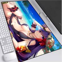 Alfombrilla de ratón de Anime Sunny Beach, pechos grandes, Sexy, patrón de chica de Anime, alfombrilla de ratón impresa Diy, tamaño grande 900x400x2MM, alfombrilla de ratón para juegos de PC 2024 - compra barato