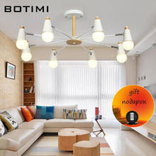 Moderno led luzes de teto para sala estar metal ajustável lamparas techo corredor e27 iluminação do quarto madeira interior 2024 - compre barato