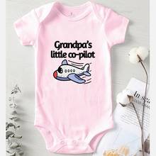 Baby Girl Bodysuits Summer One Piece Jumpsuit Toddler Girls Fall Clothes Cotton Clothing for Babies Print Grandpa Co-pilot 2024 - buy cheap