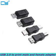 Оптовая продажа USB2.0 A мужской и женский B Женский принтер конвертер разъем адаптера USB 2,0 порт USB 2,0 адаптер 2024 - купить недорого