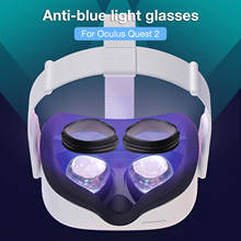Armação magnética de óculos, óculos para oculus quest 2 vr, lentes anti-azul, proteção de lentes para oculus quest 2, acessórios vr 2024 - compre barato