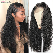 Ishow Transparent Lace Frontal Wig 28 30 Inch Lace Front Wig Human Hair Pre Plucked Water Wave Brazilian Hair Wigs For Women 2024 - buy cheap