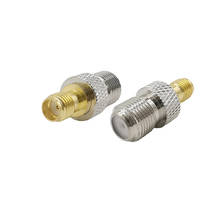 Conversor coaxial de rf tipo f para sma, adaptador sma fêmea para fêmea jack f fêmea, conector de latão níquel reto 2024 - compre barato