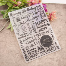 Pastas de gravação de feliz aniversário, diy scrapbooking, artesanato de papel/cartão, materiais de decoração, estêncil de plástico 2024 - compre barato