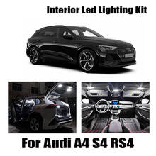 For Audi A4 S4 RS4 B5 B6 B7 B8 （1996-2015）White Canbus led Car interior lights Package Kit  led interior Dome Trunk lights 2024 - buy cheap