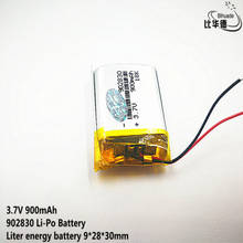 10 шт. литровая энергетическая батарея хорошего качества 3,7 в, 900 мАч, 902830 полимерная литий-ионная/литий-ионная батарея для игрушек, портативного зарядного устройства, GPS,mp3,mp4 2024 - купить недорого