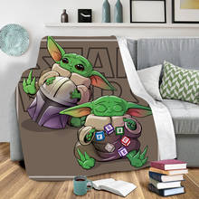 Disney bebê yoda cobertores super macio quente confortável desenhos animados sherpa velo jogar duvet crianças adulto sofá cama de carro capa 2024 - compre barato