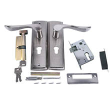 Durable Door Handle Lock Cylinder Front Back Lever Latch  Panel Security Locks Home Security With Keys Dual Latch Room Door 2024 - buy cheap