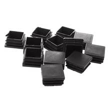 12pçs tampas de plástico com ponta quadrada estriada em preto, 35*35mm 2024 - compre barato