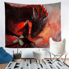 Fiery Dragon Printed Living Room Decoration Wall Hanging Tapestry Yoga Mat Rug Home Decor Art 2024 - buy cheap