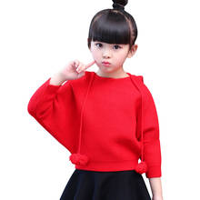Lovely spring autumn children clothes girls sweaters fashion bat sleeves baby girl knitted sweaters kids solid sweater 2024 - buy cheap
