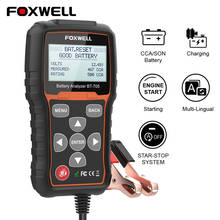 Foxwell-testador de bateria bt705, 12v-24v, analisador cca para carros e caminhões, 100-2000, sistema de teste de carregamento 2024 - compre barato
