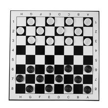 Grande tamanho plástico damas/draughts dobrável xadrez xadrez internacional jogo de tabuleiro de viagem competição brinquedo 2024 - compre barato