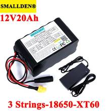 Batería recargable de litio 12V 20ah 18650 11,1 V 20000mAh con PCB para lámpara de hernia, amplificadores, monitoreo + cargador de 12,6 V 3A 2024 - compra barato