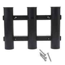 Boat Fishing 3 Tube Link Rod Holder Rack Storage Rest Bracket Socket - Black 3 Tube Rod Holder Fishing Tools 2024 - buy cheap