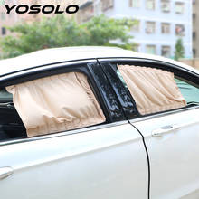 Yosolo 1 par universal janela lateral do carro pára-sol cortinas cortina de janela auto janelas viseira sol capa cega cortina do carro liga de alumínio 2024 - compre barato