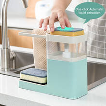 Multifunction Kitchen Detergent Dispensers Dishwashing Soap Dispenser Box Storage Towel Bar Shelf Sponge Hanger With Drain Sink 2024 - buy cheap