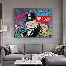 Graffiti Alec Monopolyingly Canvas Prints Picture Modular Paintings for Living Room Poster on The Wall Home Decor 2024 - buy cheap