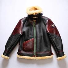 AVB3-chaqueta militar de piel auténtica para hombre, abrigo de piel de oveja, supercálido, talla europea y estadounidense 2024 - compra barato