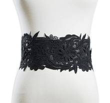 Women's runway fashion lace elastic Cummerbunds female Dress Corsets Waistband Belts decoration wide belt R2232 2024 - buy cheap