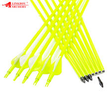 6/12PCS Archery Carbon Arrows 30" ID6.2mm Spine 500 2" Plastic Vanes 90gr Target Point Tips Compound Recurve Bow Hunting 2024 - buy cheap