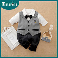 malapina Infant Baby Rompers Clothing Baby Girl Clothes Gentleman Baby Spring Jumpsuit Boys Rompers Kids Baptism Costume 0-24M 2024 - buy cheap