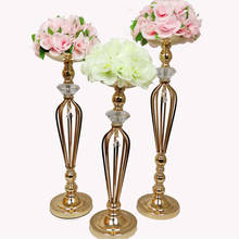 10PCS Vases Candle Holders Flower Rack Stands Wedding Decoration Road Lead Table Centerpiece Pillar Candlestick For Party Event 2024 - buy cheap