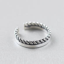 Pattern Retro 925 Sterling Silver Sweet Temperament Literary Personality Fashion Female Resizable Opening Rings SRI168 2024 - buy cheap