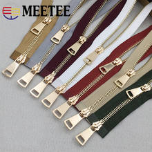 Meetee-cremallera de Metal de 120cm, cremallera doble de extremo abierto para coser chaqueta, abrigo, accesorios de ropa, bricolaje, Sastre artesanal, 5 #, 2 uds. 2024 - compra barato