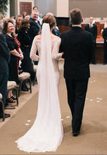 Фата невесты белого цвета слоновой кости, 2 слоя, элегантная свадебная фата, свадебные аксессуары с гребнем, простая 2024 - купить недорого