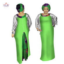 Bintarealwax-vestido africano tradicional de talla grande, ropa Africana Dashiki de manga larga, WY2326, Otoño, 2 piezas 2024 - compra barato