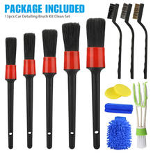 Car Detailing Brush Kit Detailing Brush Set Car Cleaning Brushes For Car Leather Air Vents Rim Cleaning Dirt Dust Clean Tools 2024 - buy cheap