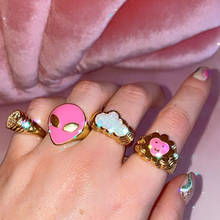 Y2K Jewelry Shiny Cloud Rings for Women Metal Punk Fashion Geometric Harajuku 90s Aesthetic Vintage Rings Charms 2021 New Gifts 2024 - buy cheap