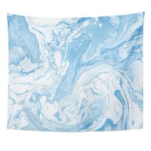 Light Blue and White Colours Beautiful Abstract Marble Modern Home Decor Tapestry Wall Hanging for Living Room Bedroom Dorm 50in 2024 - buy cheap