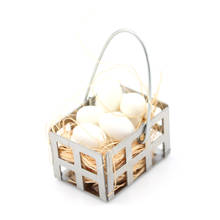 1:6 1:12 кукольный домик корзина для яиц Кукольный дом Кухня миниатюры еды белые яйца мебель Декор DIY детские игрушки 2024 - купить недорого